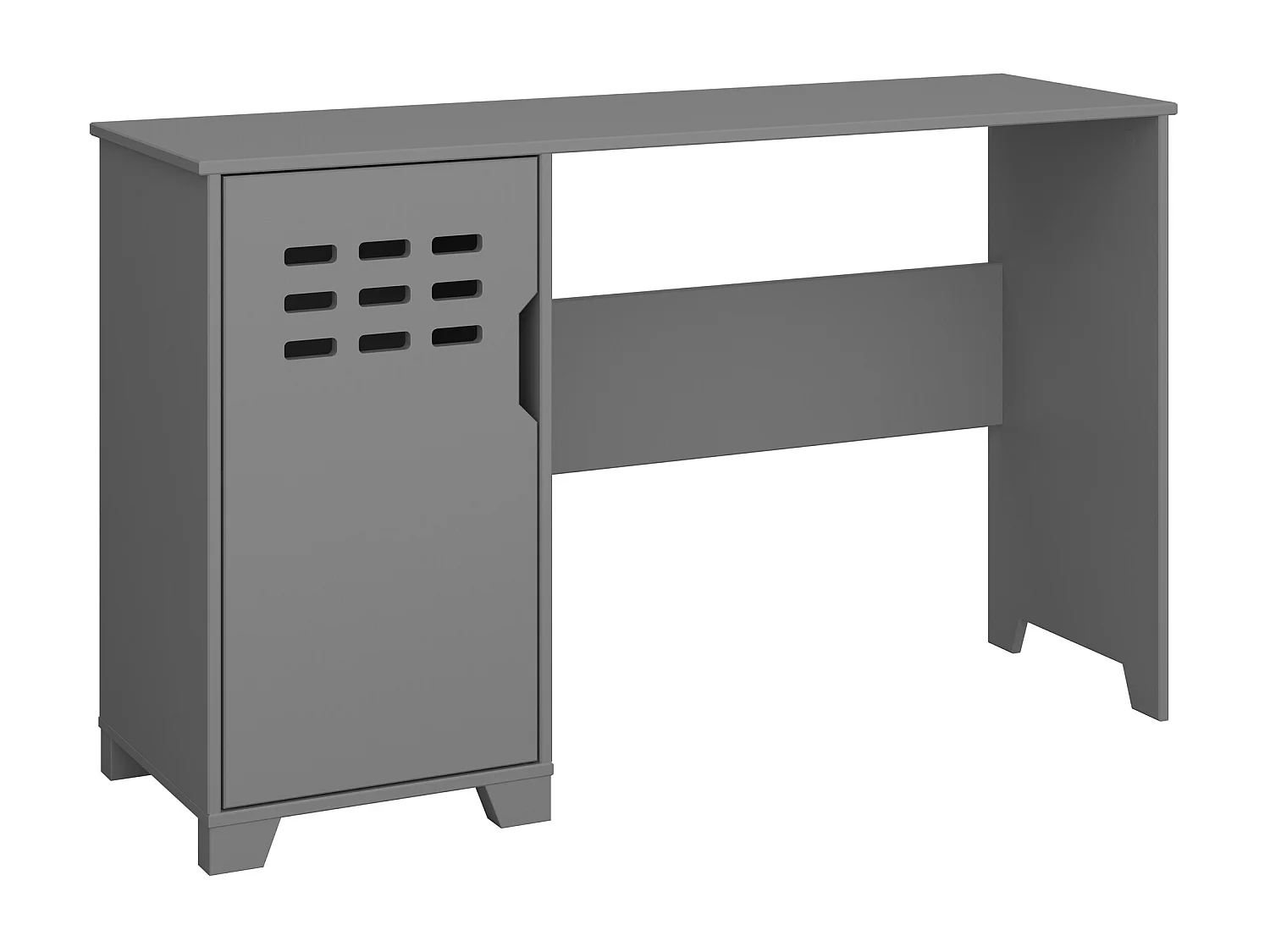 Linus | Scrivania con 1 anta in MDF grigio