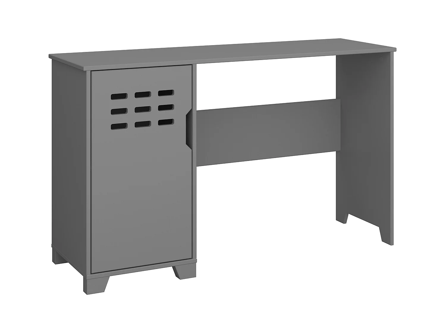 Linus | Bureau avec 1 porte en MDF gris
