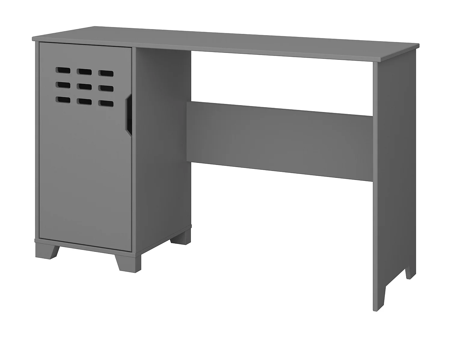 Linus | Bureau avec 1 porte en MDF gris