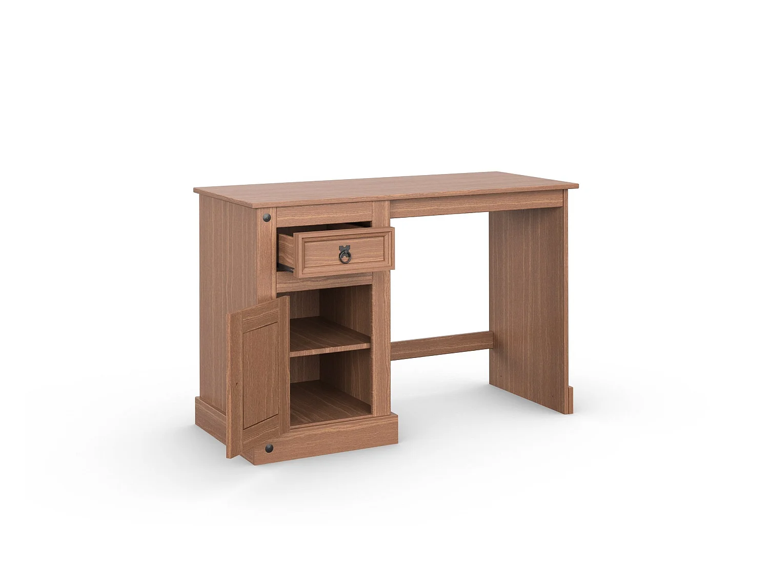 Mexico | Bureau met 1 lade en 1 deur in Dark Pine