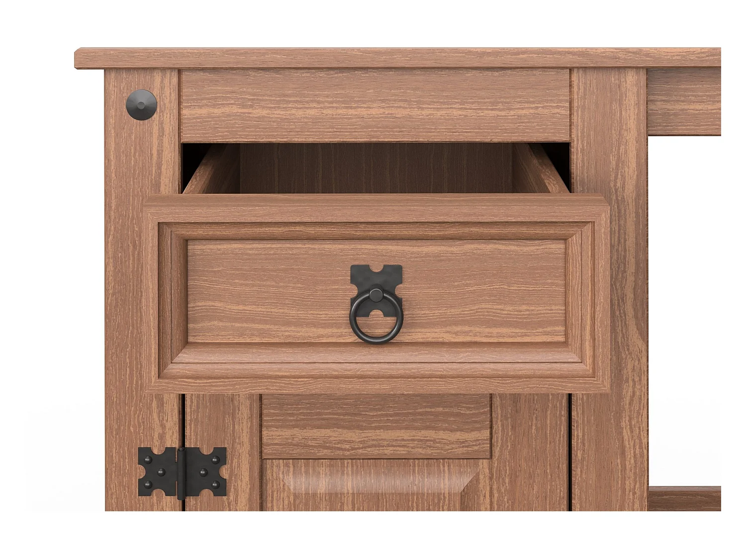 Mexico | Bureau met 1 lade en 1 deur in Dark Pine