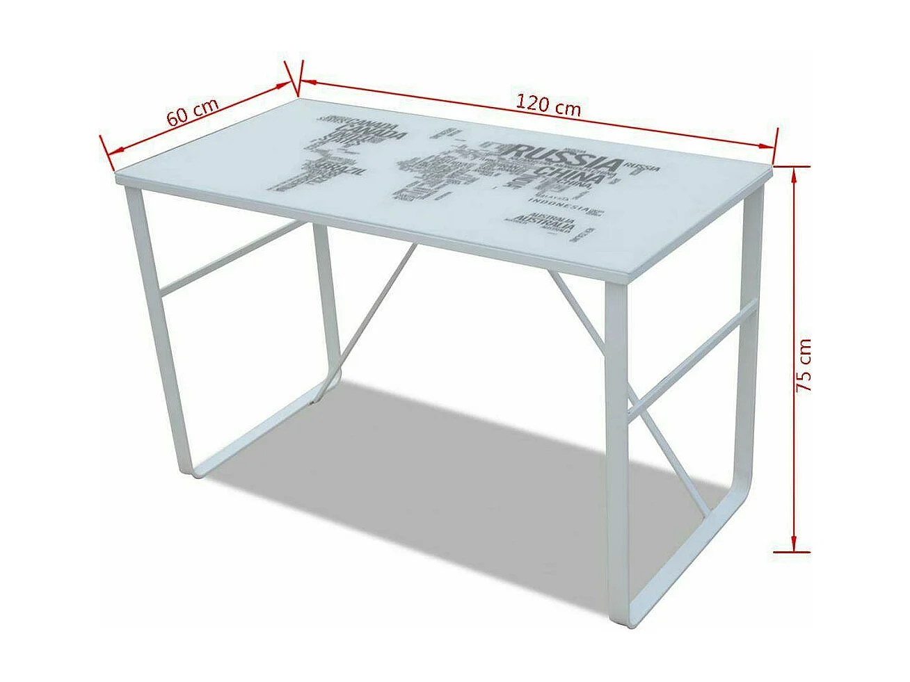 Bureau table meuble travail 120 x 60 x 75 cm 0502064
