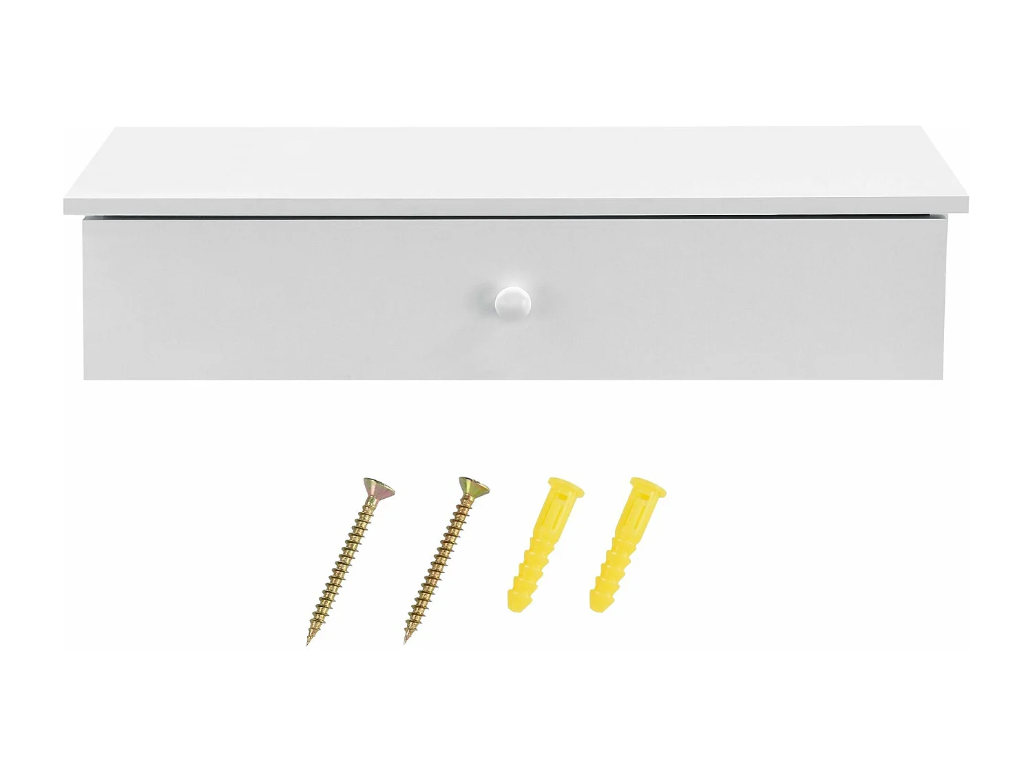 Juego de 2 estantes de pared unidad de almacenamiento 60 cm blanco 03_0003638