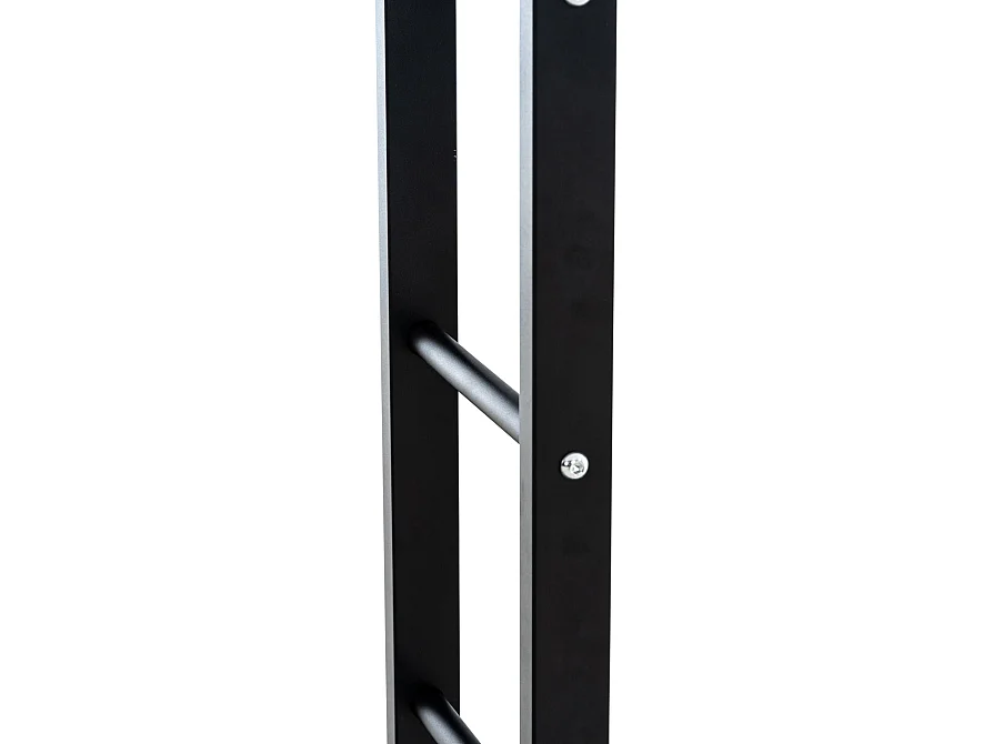 Leñero soportes para leña almacenamiento de metal negro negro 25x100x100 cm metal M10_000550