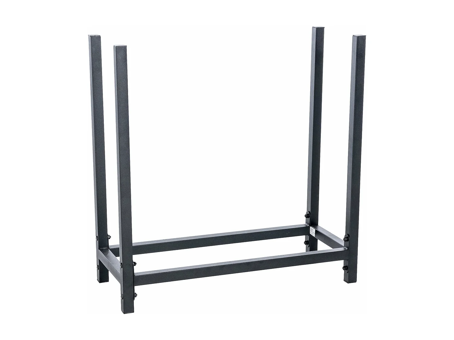 Leñero soportes para leña almacenamiento de metal rústico negro metal negro mate M10_000543