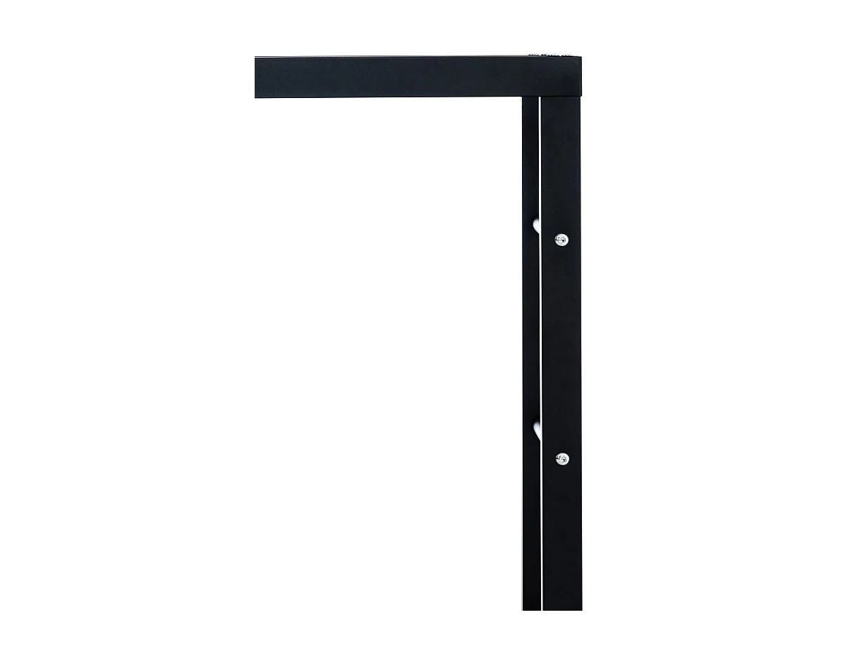 Leñero soportes para leña almacenamiento de metal negro negro 25x40x100 cm metal M10_000554