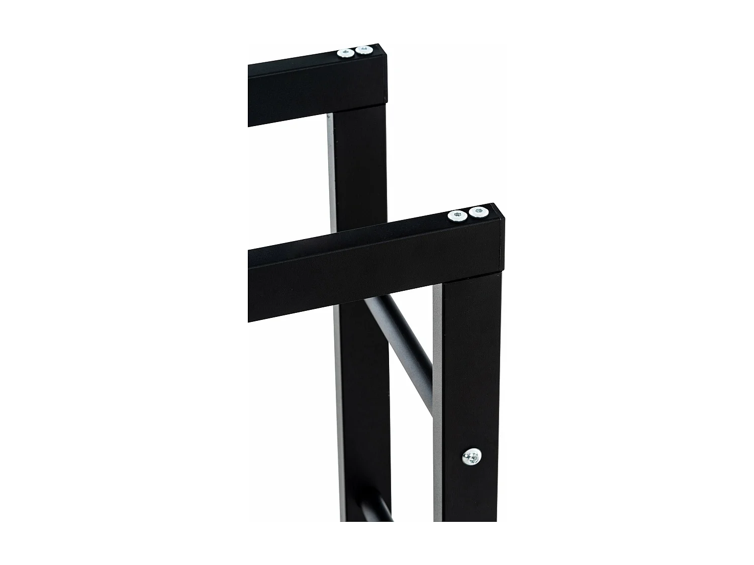 Leñero soportes para leña almacenamiento de metal negro negro 25x40x125 cm metal M10_000555