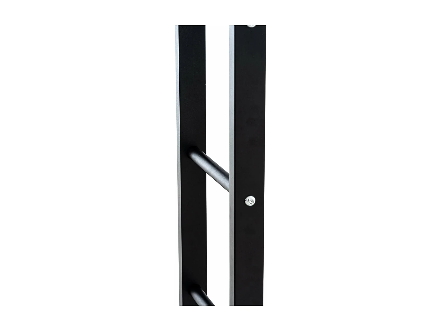 Leñero soportes para leña almacenamiento de metal negro negro 25x40x125 cm metal M10_000555