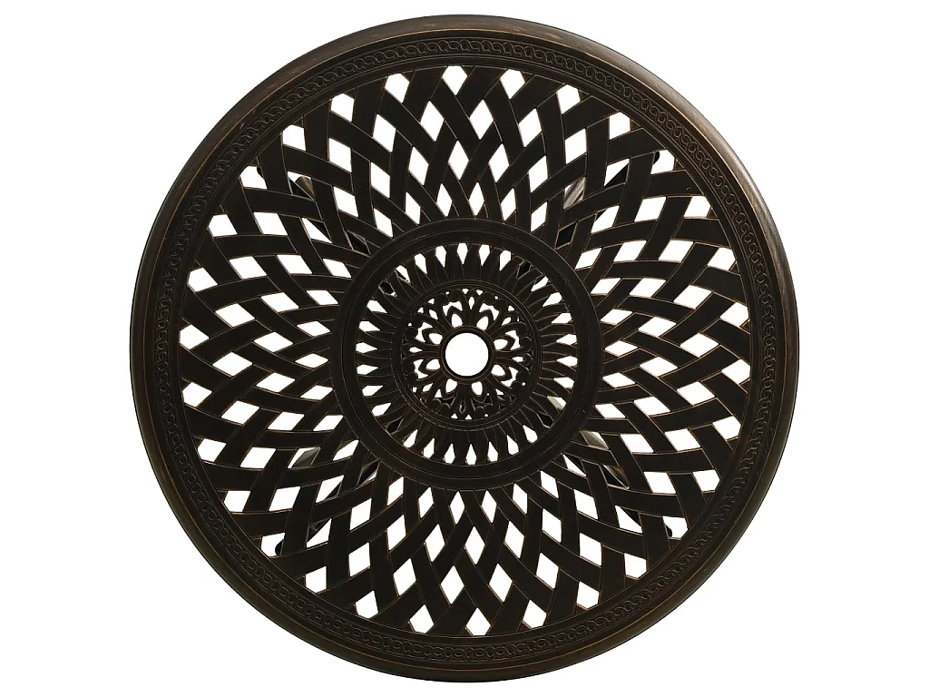 Table de jardin Bronze 78x78x72 cm Aluminium coulé GHR55327