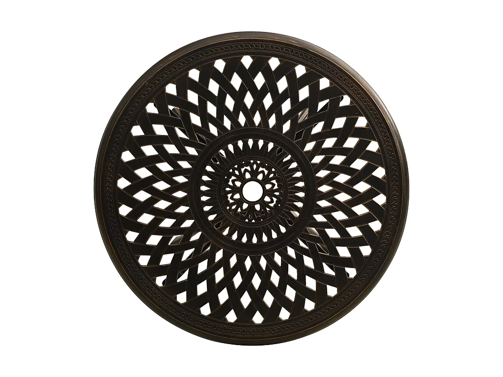 Table de jardin Bronze 78x78x72 cm Aluminium coulé GHR55327