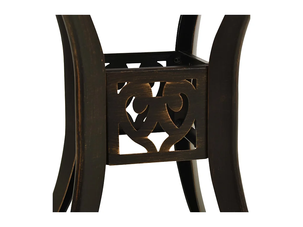 Table de jardin Bronze 78x78x72 cm Aluminium coulé GHR55327