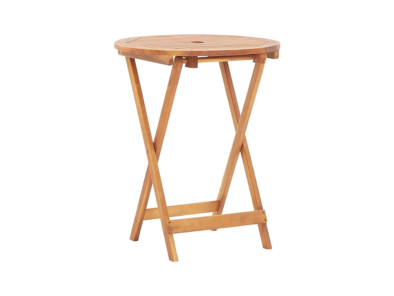 Mesa plegable de jardín de madera maciza de acacia 60x75 cm KOW76310