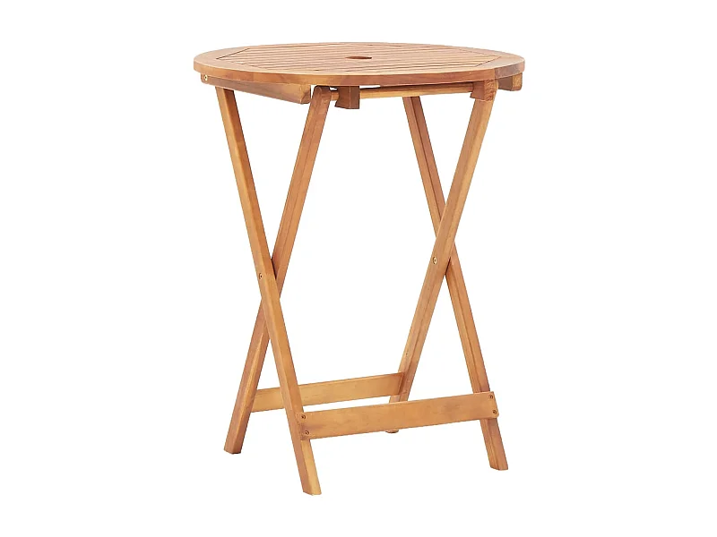 Table pliable de jardin 60x75 cm Bois d'acacia massif GHR60303