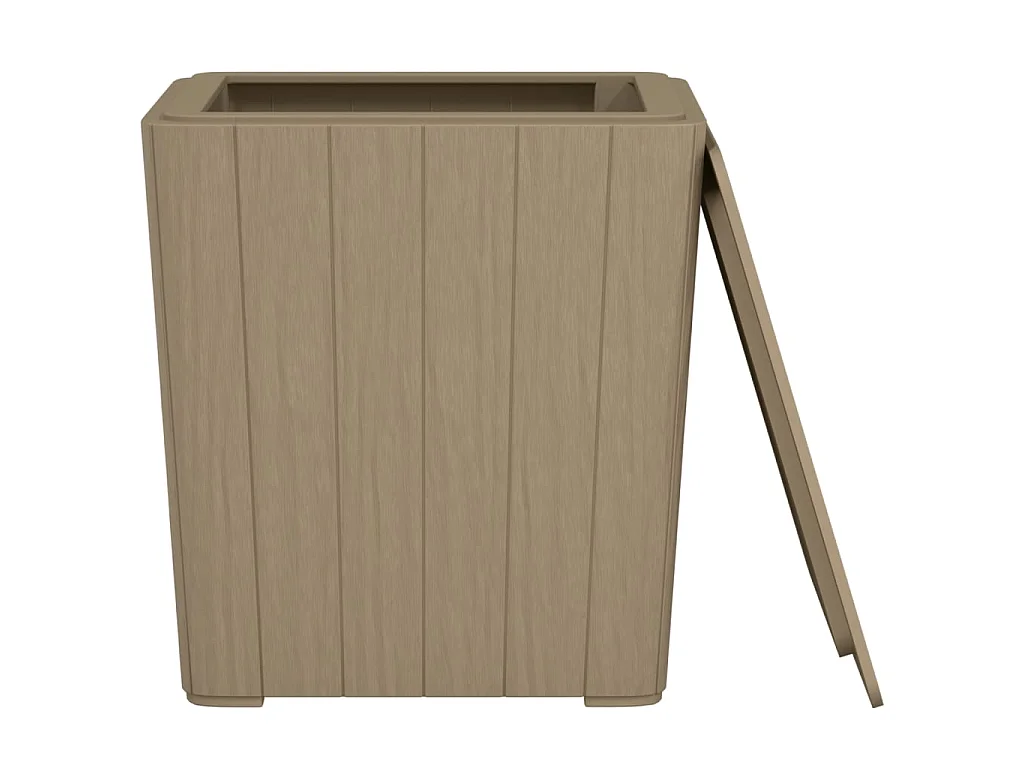 Table de jardin avec couvercle amovible marron polypropylène GHR68840