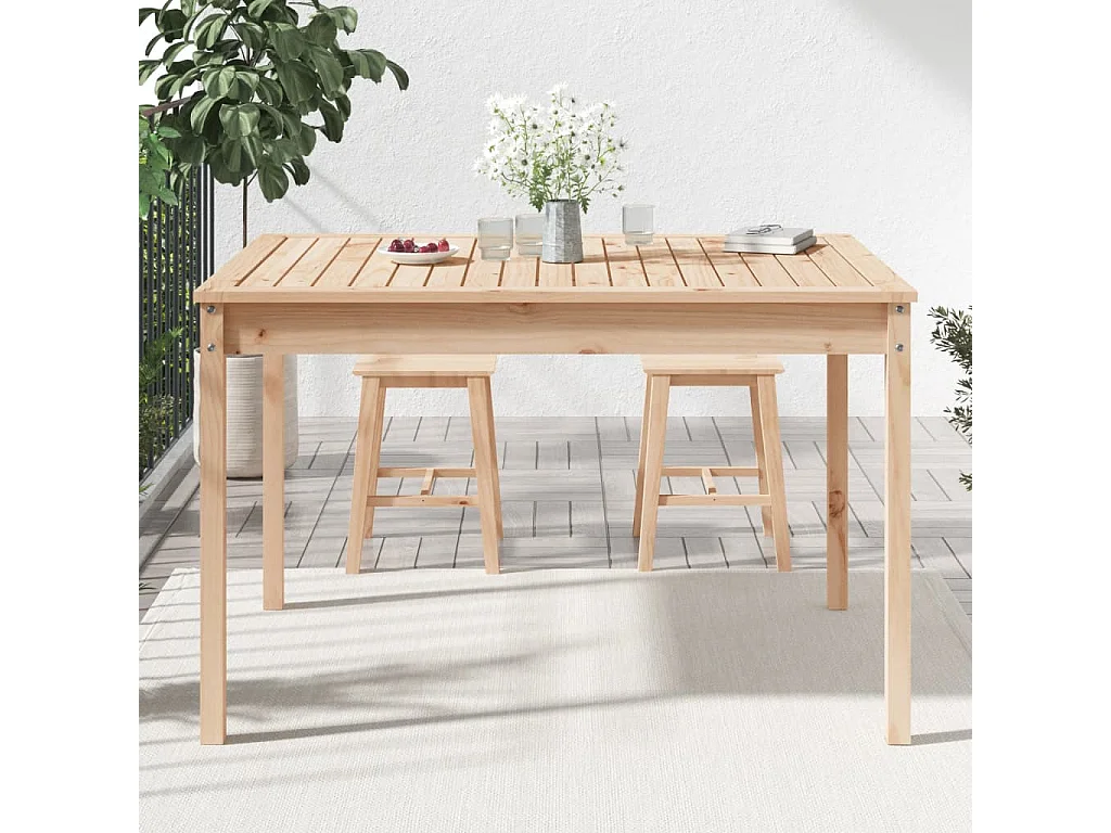 Table de jardin 121x82,5x76 cm bois massif de pin GHR26439