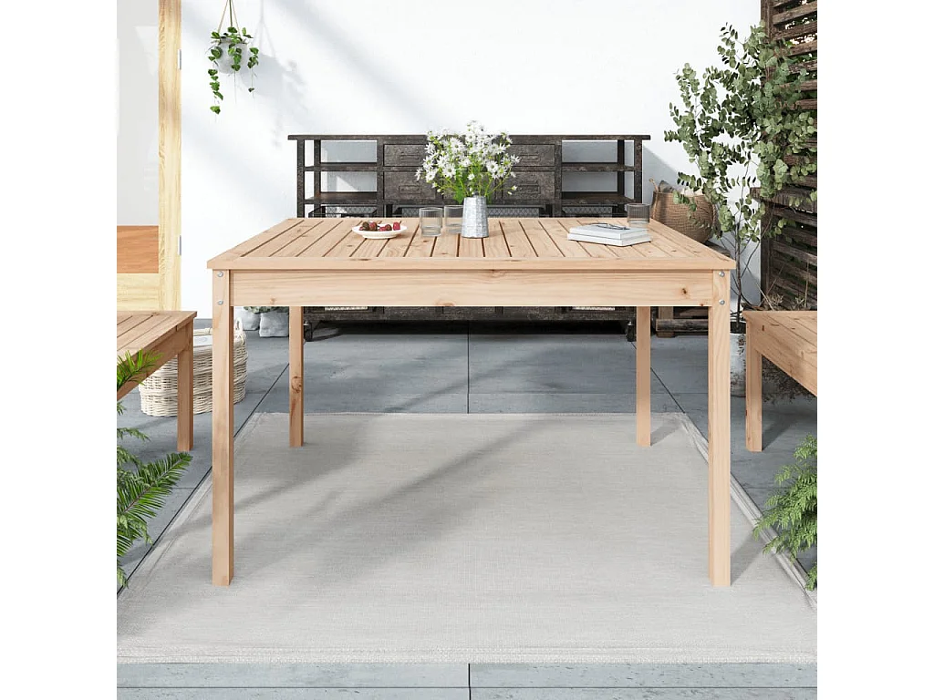 Table de jardin 121x82,5x76 cm bois massif de pin GHR26439