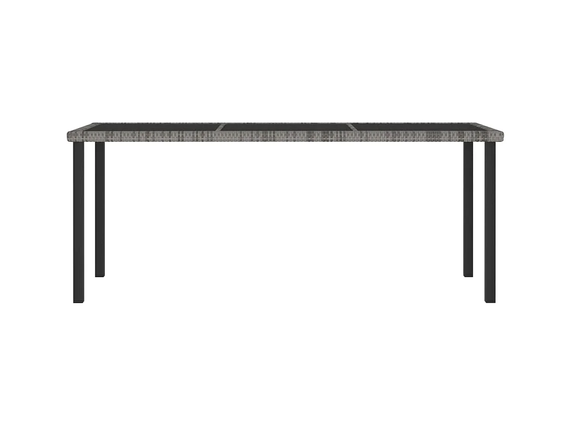 Table à manger de jardin Gris 180x70x73 cm Résine tressée GHR10291