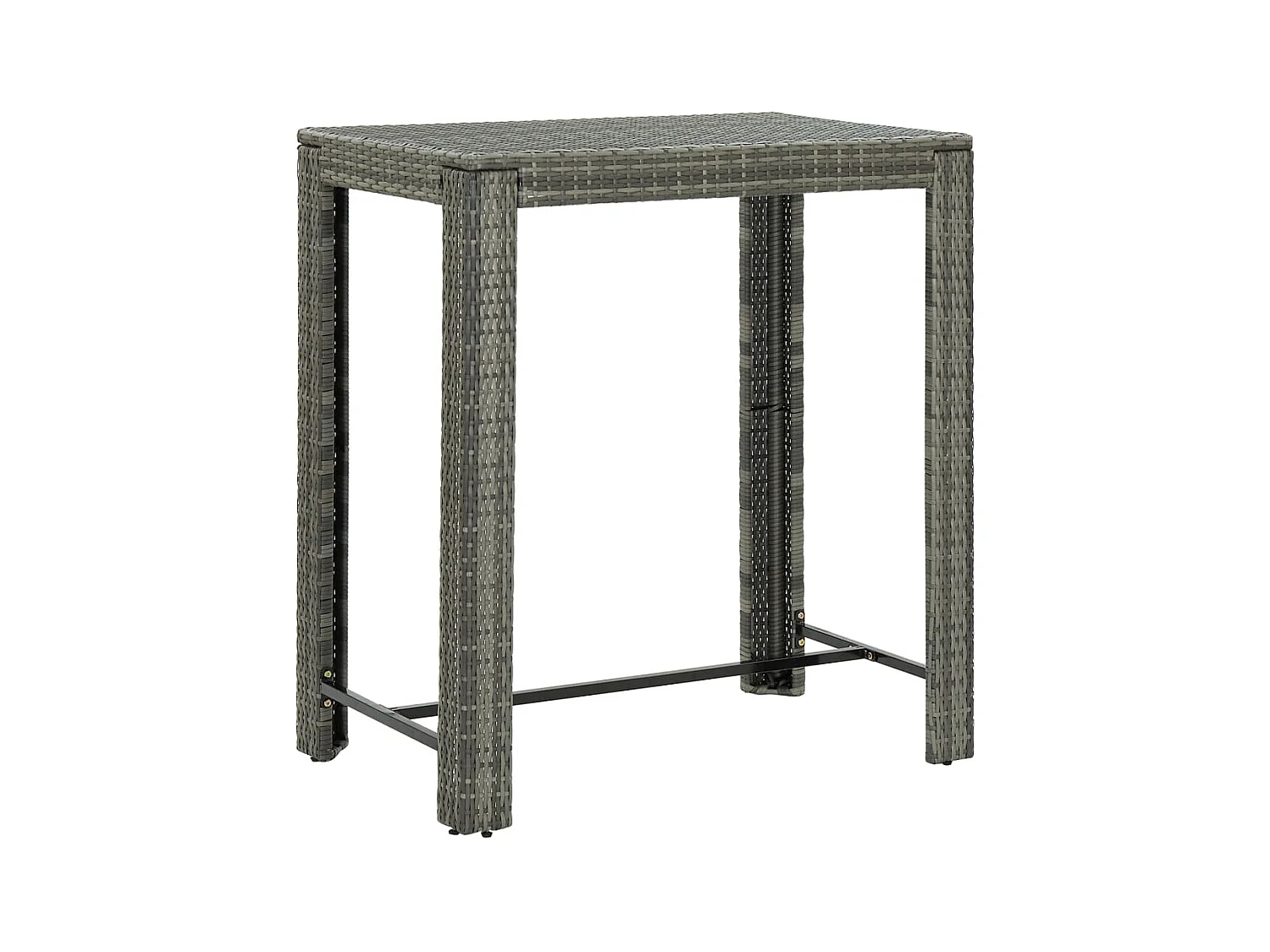 Table à manger de jardin Gris 100x60,5x110,5 cm Résine tressée GHR50327