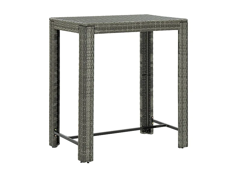 Table à manger de jardin Gris 100x60,5x110,5 cm Résine tressée GHR50327