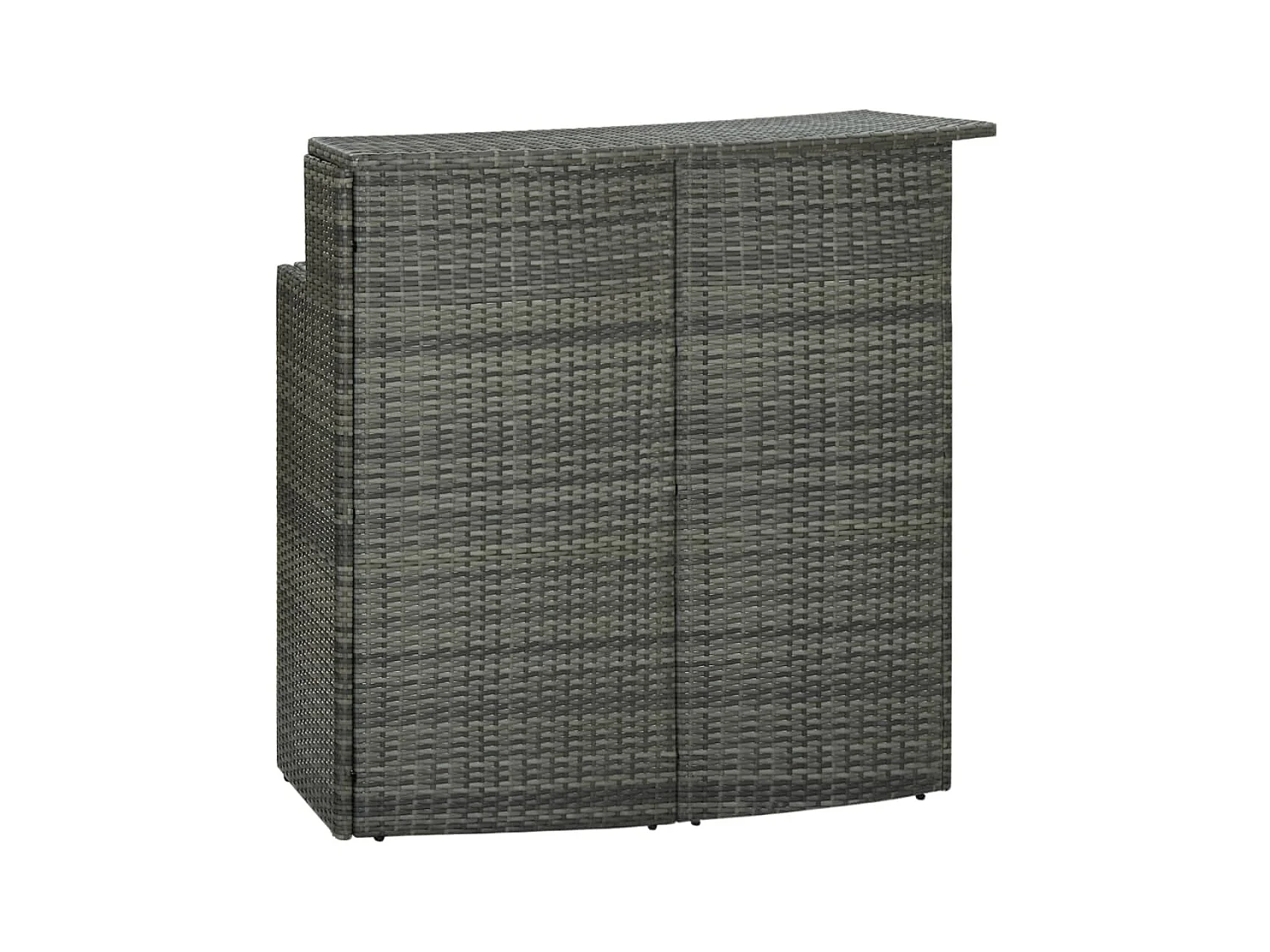 Table à manger de jardin Gris 120x55x110 cm Résine tressée GHR98892
