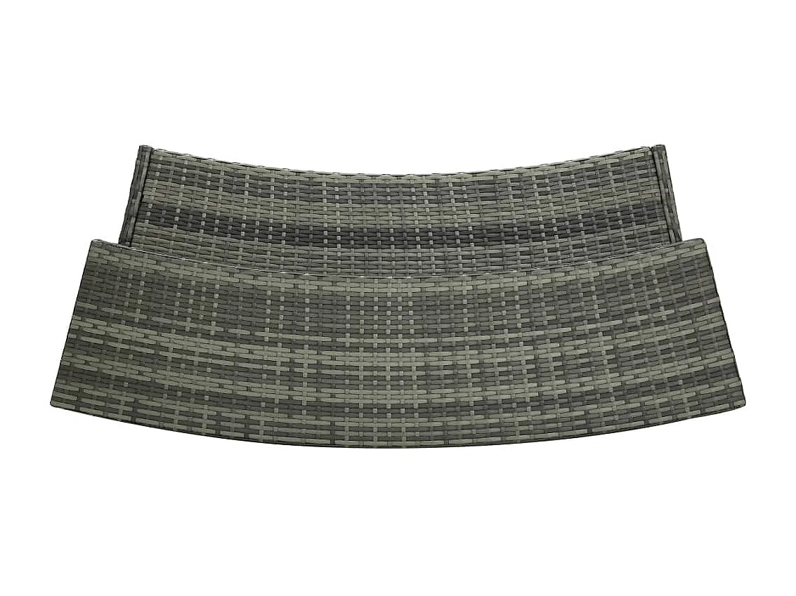 Table à manger de jardin Gris 120x55x110 cm Résine tressée GHR98892