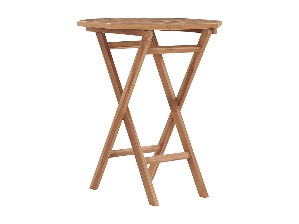 Table pliable de jardin 60x60x75 cm Bois de teck solide GHR25848