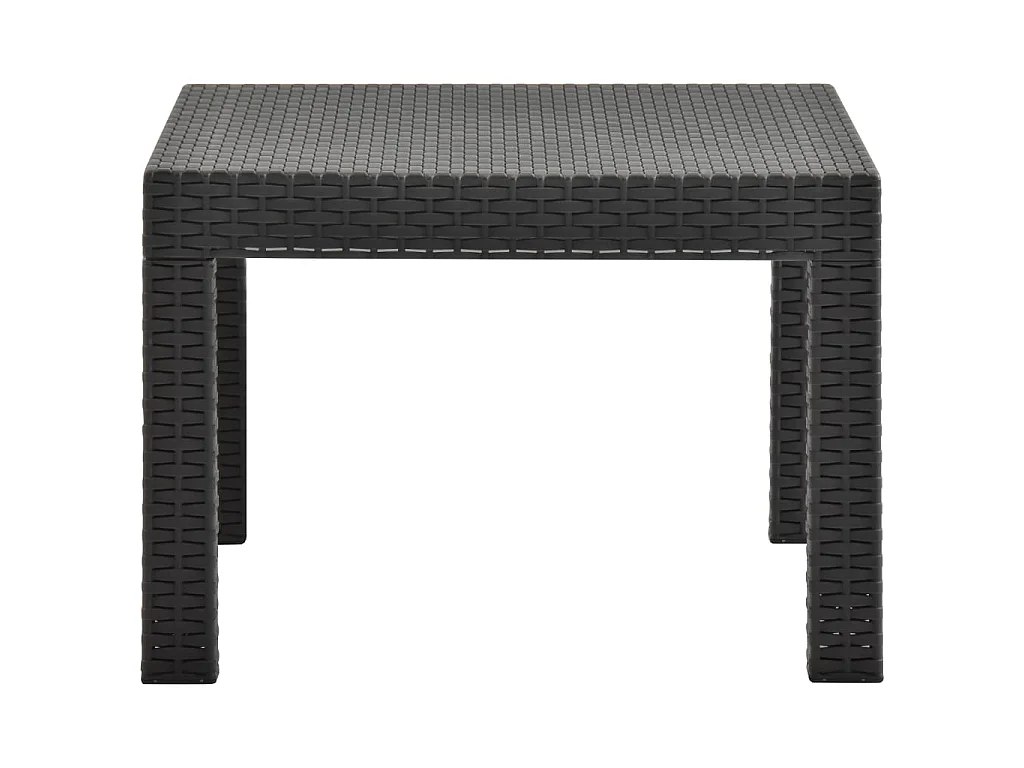 Table de jardin Anthracite 58x58x41 cm PP Rotin GHR21475