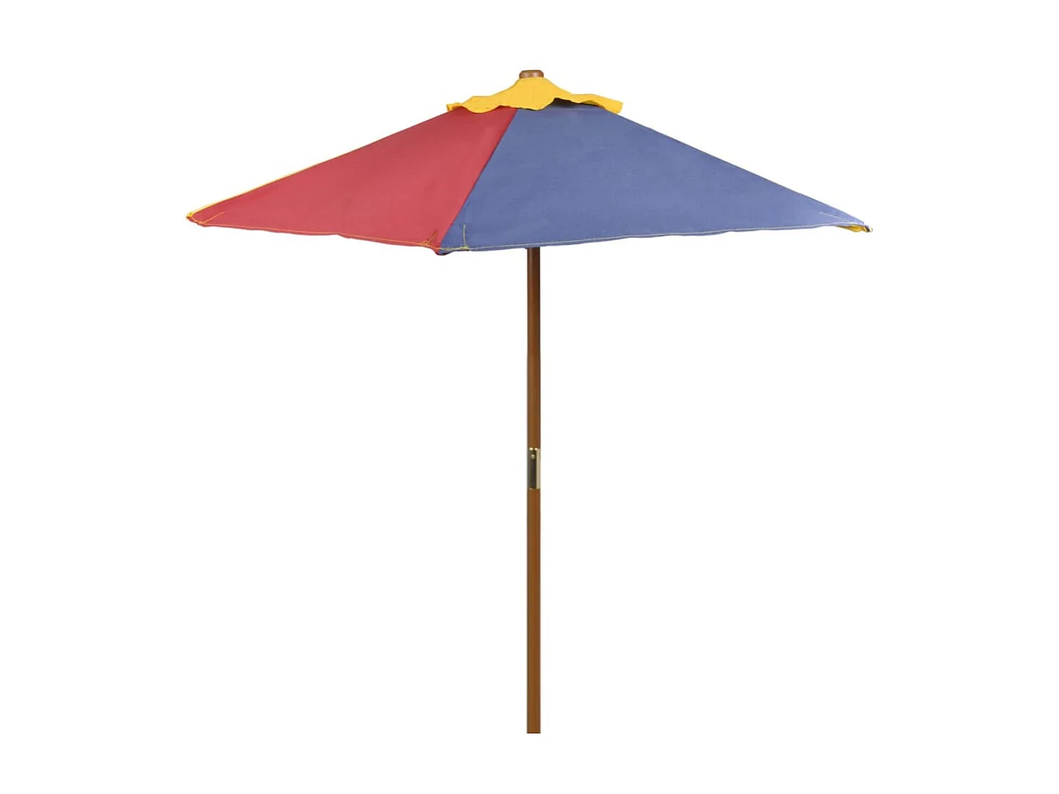 Mesa piquenique infantil + bancos/guarda-sol madeira multicor PT567109