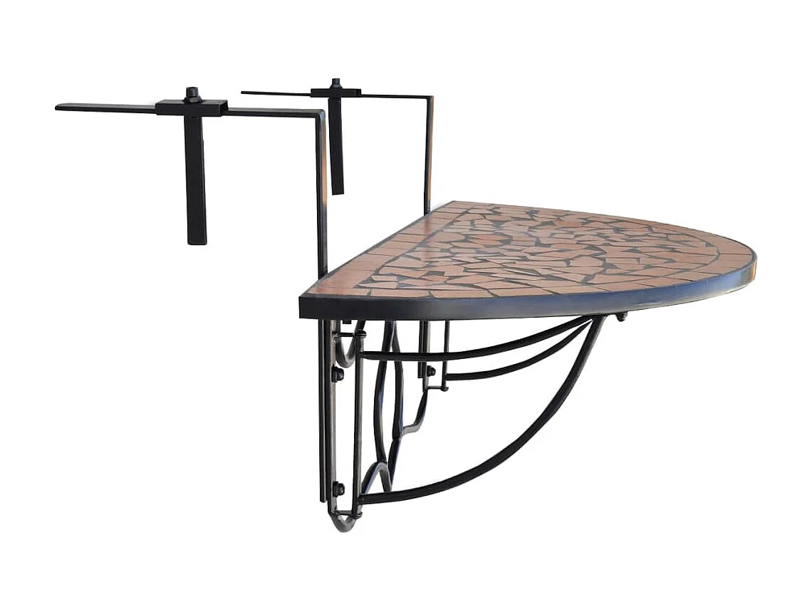 Mesa de balcón colgante mosaico terracota KOW94117