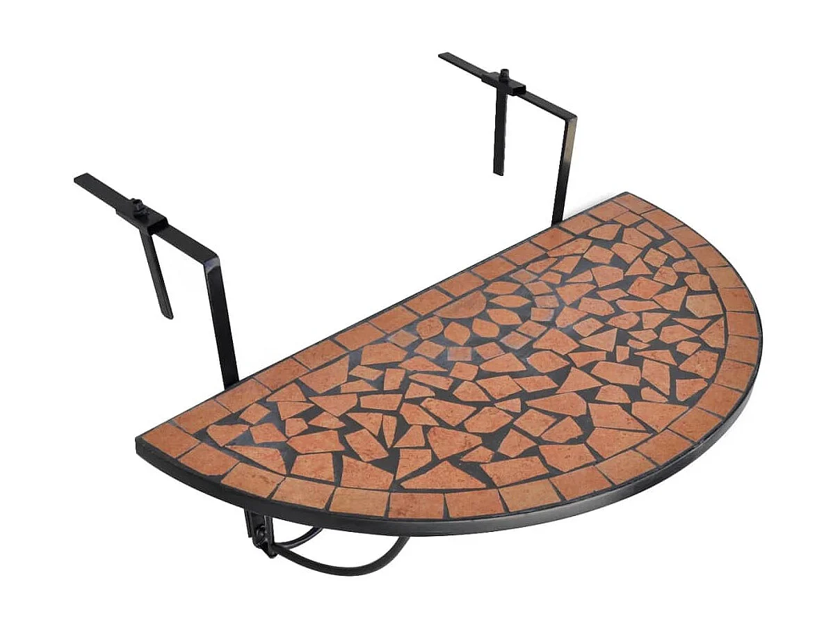 Mesa de varanda suspensa mosaico terracota PT343117