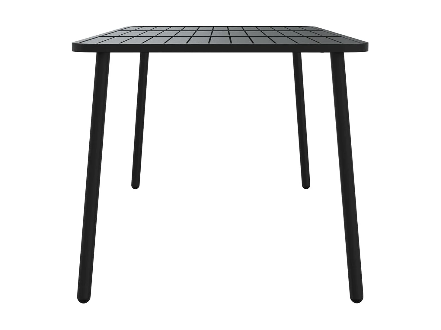Table de jardin anthracite 165x80x71 cm acier GHR88226