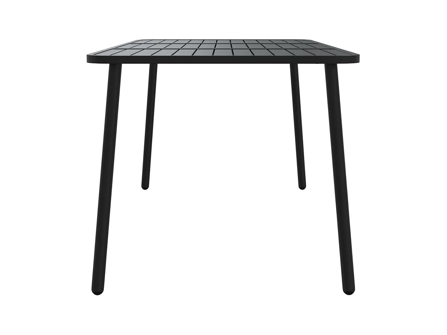 Table de jardin anthracite 165x80x71 cm acier GHR88226