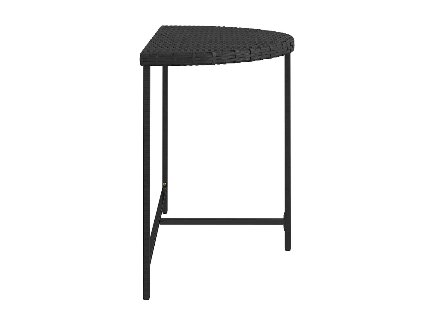 Mesa de jardim 100x50x75 cm vime PE preto PT654153