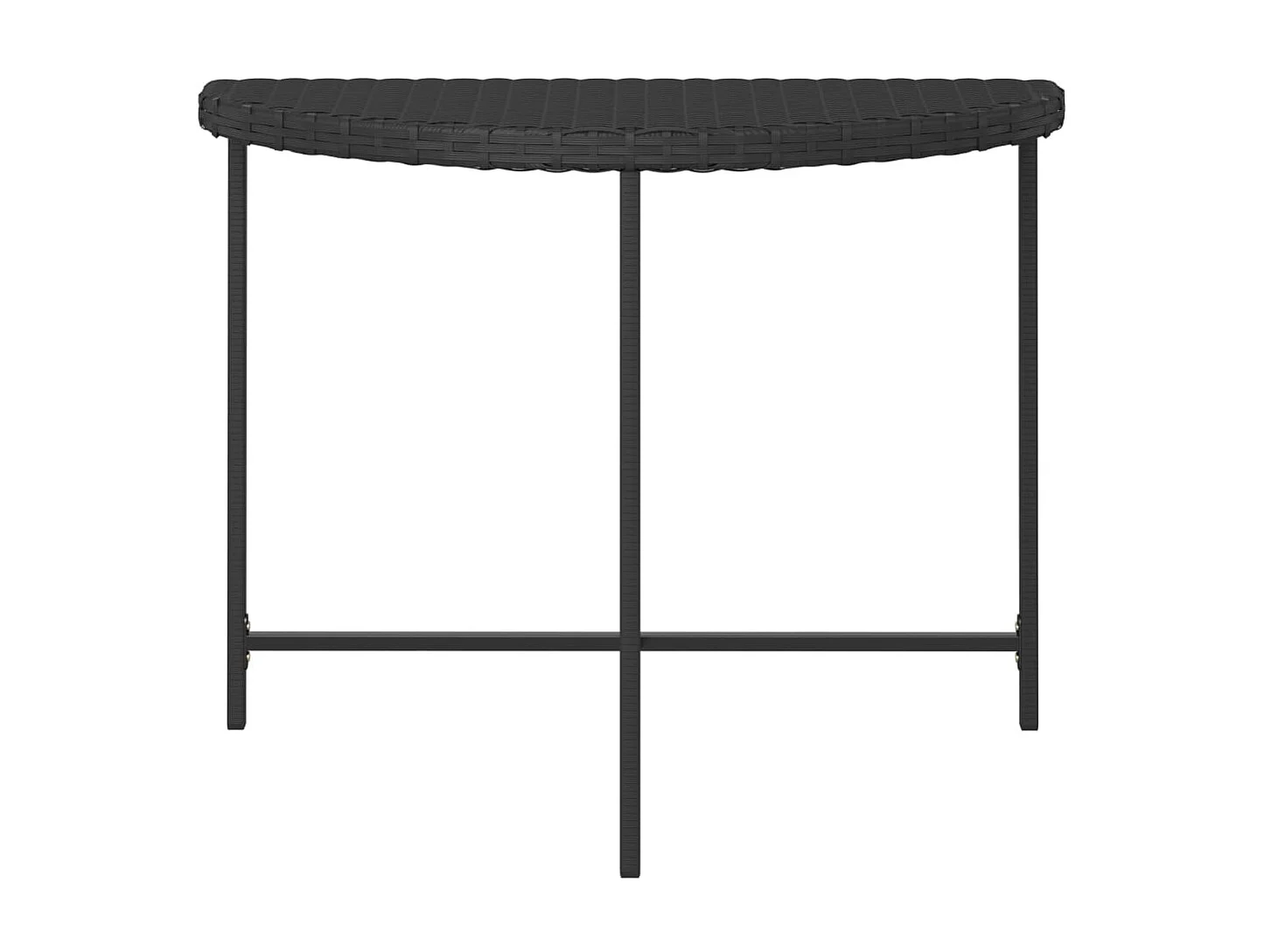 Tuintafel 100x50x75 cm poly rattan zwart NL904903