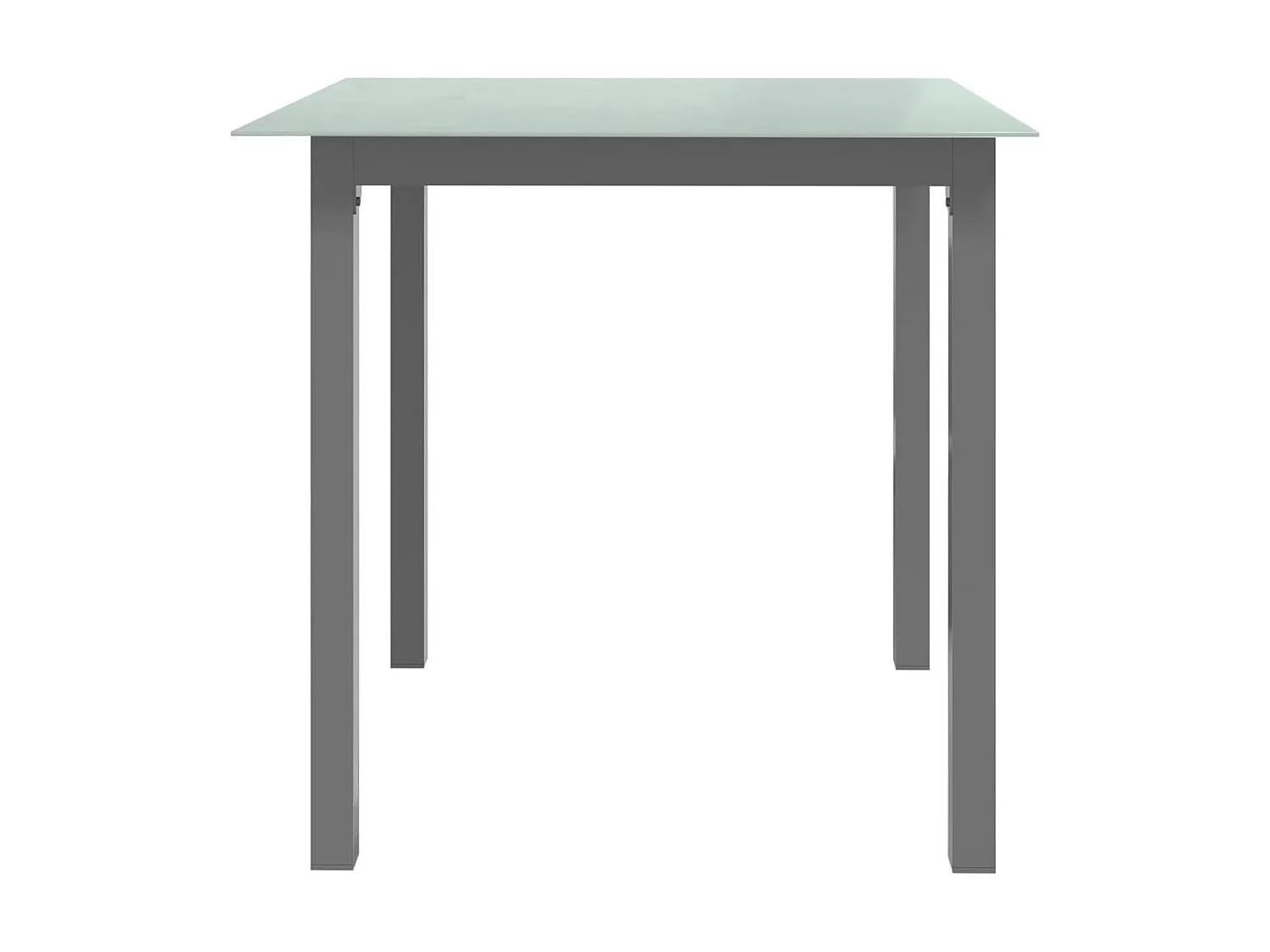 Table de jardin Gris clair 80x80x74 cm Aluminium et verre GHR38738