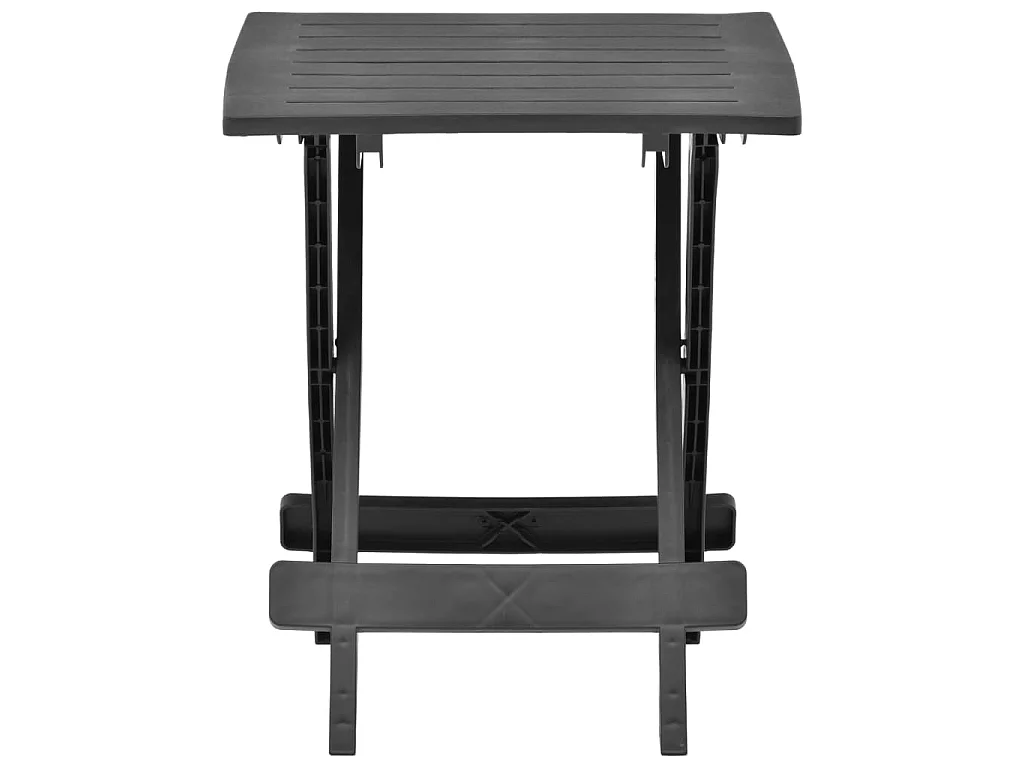 Mesa plegable de jardín plástico gris antracita 45x43x50 cm KOW62775