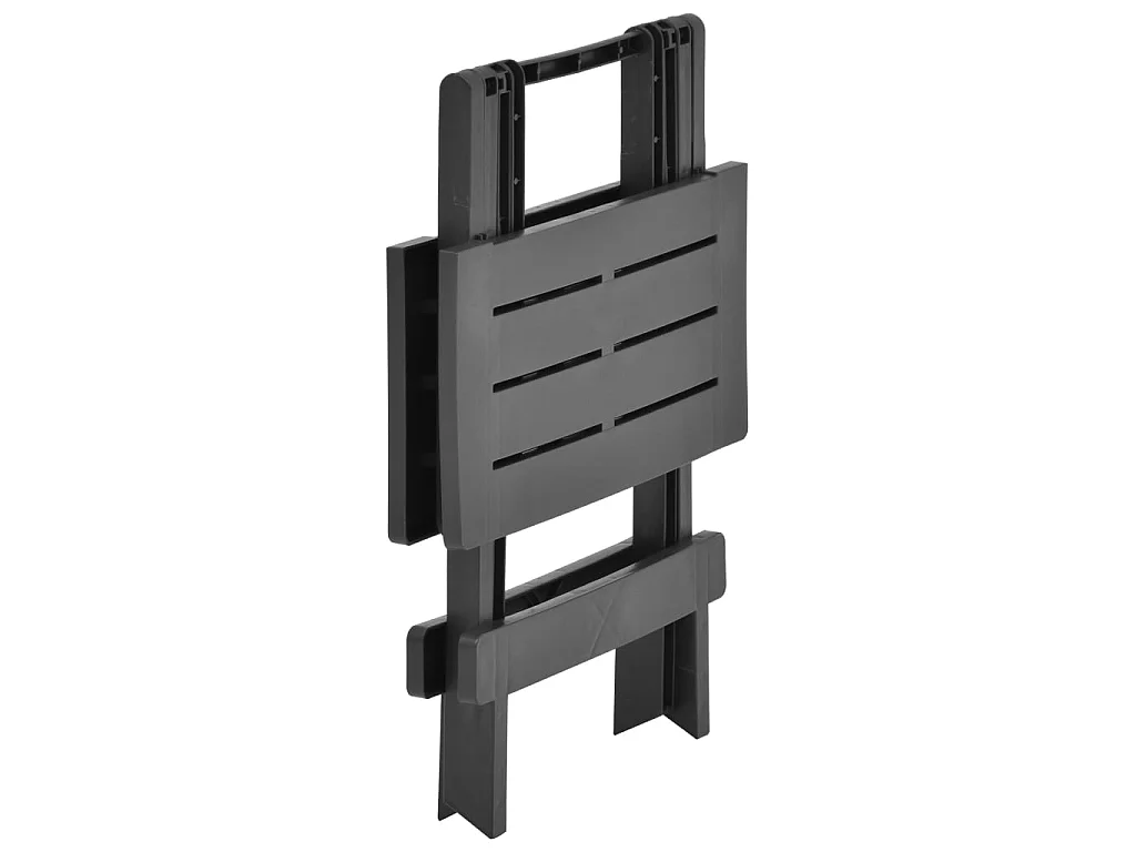 Mesa plegable de jardín plástico gris antracita 45x43x50 cm KOW62775