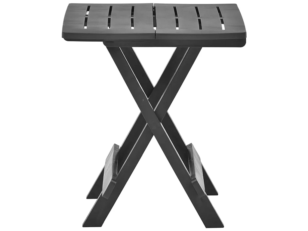 Table pliable de jardin anthracite 45x43x50 cm plastique GHR24399