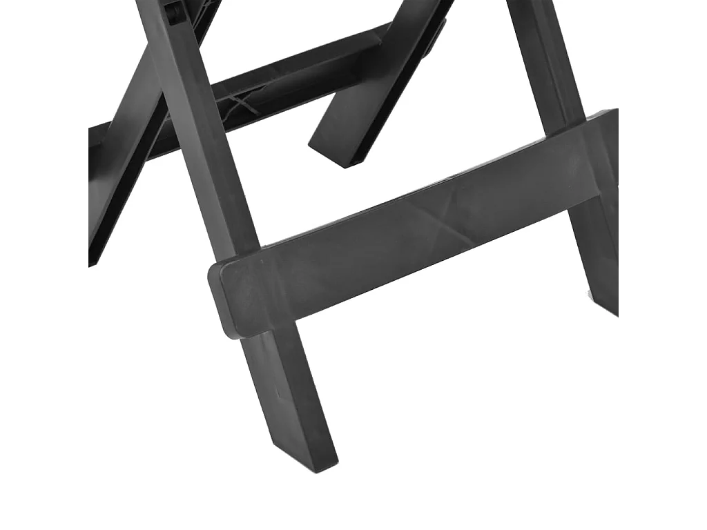 Table pliable de jardin anthracite 45x43x50 cm plastique GHR24399