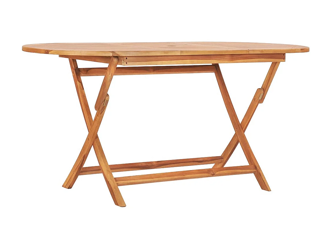 Table pliable de jardin 160x80x75 cm Bois de teck solide GHR56460