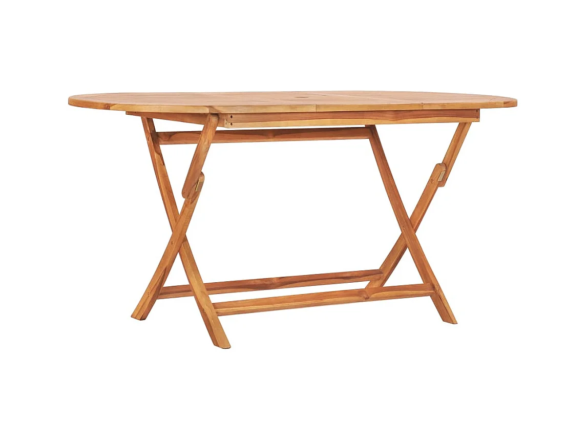 Table pliable de jardin 160x80x75 cm Bois de teck solide GHR56460