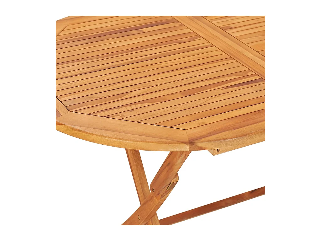 Table pliable de jardin 160x80x75 cm Bois de teck solide GHR56460