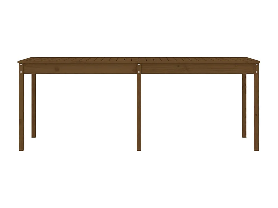 Table de jardin marron miel 203,5x100x76 cm bois massif de pin GHR92712