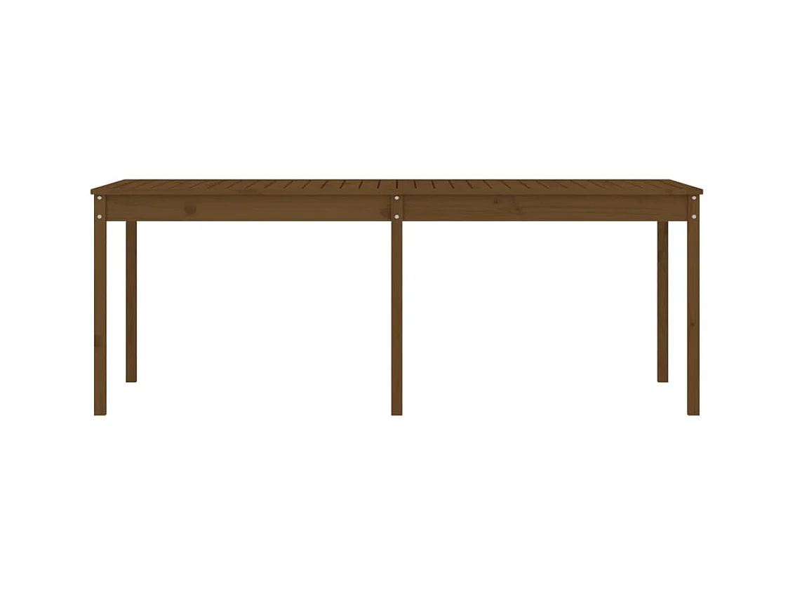 Table de jardin marron miel 203,5x100x76 cm bois massif de pin GHR92712