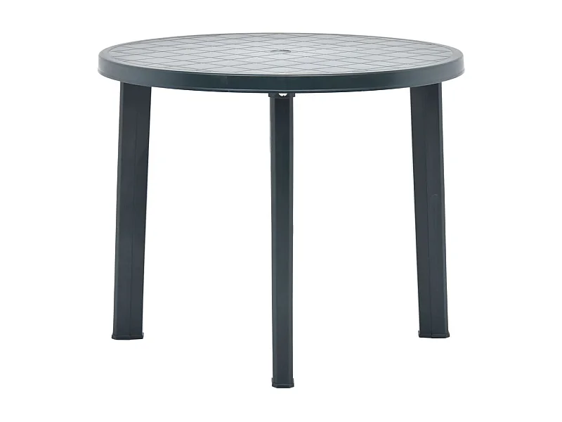 Mesa de comedor de jardín de plástico verde 89 cm KOW22561