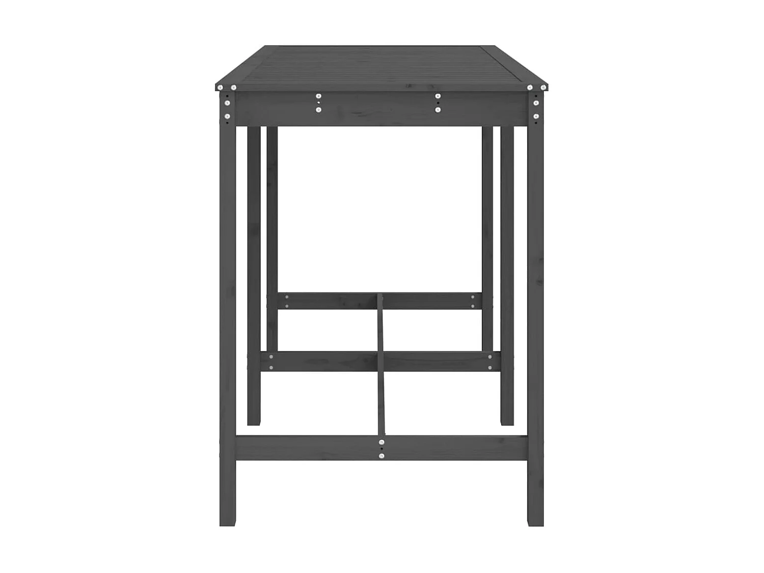 Mesa de jardim 159,5x82,5x110 madeira de pinho maciça cinzento PT954422