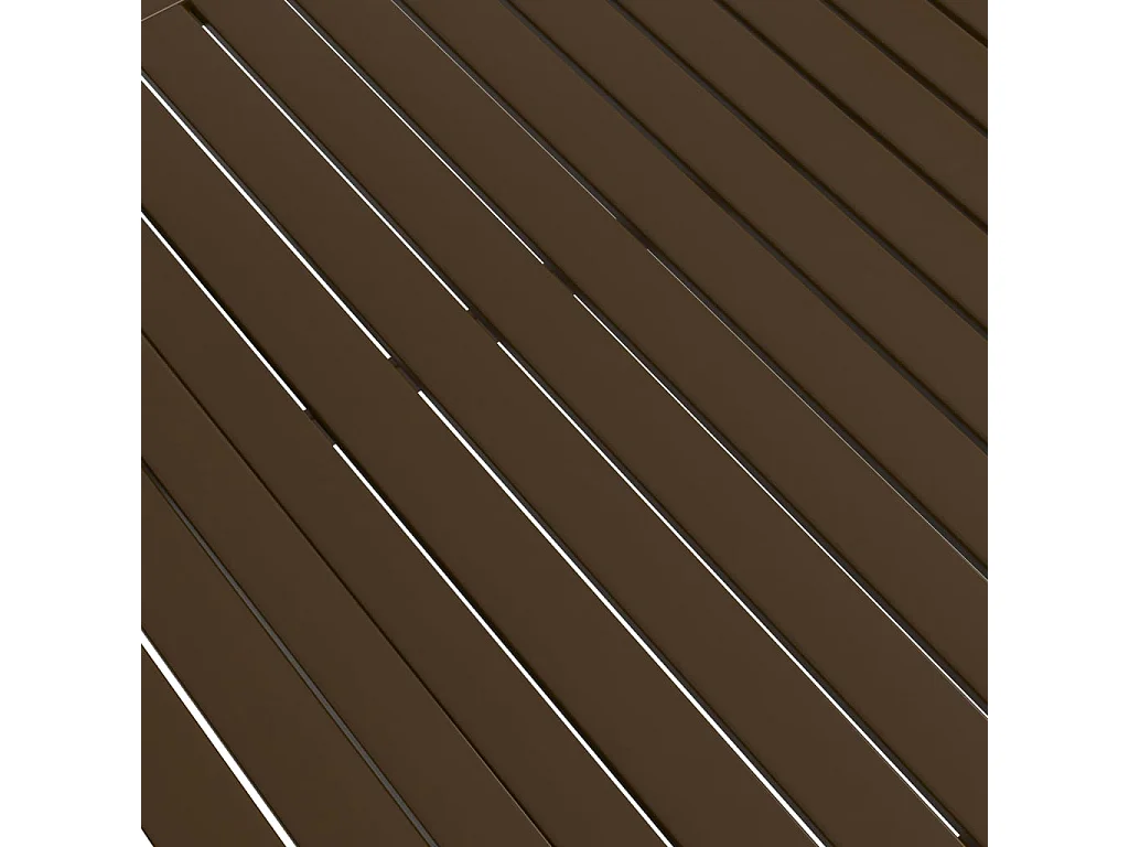 Mesa de comedor de jardín de acero marrón 140x80x72 cm KOW48906