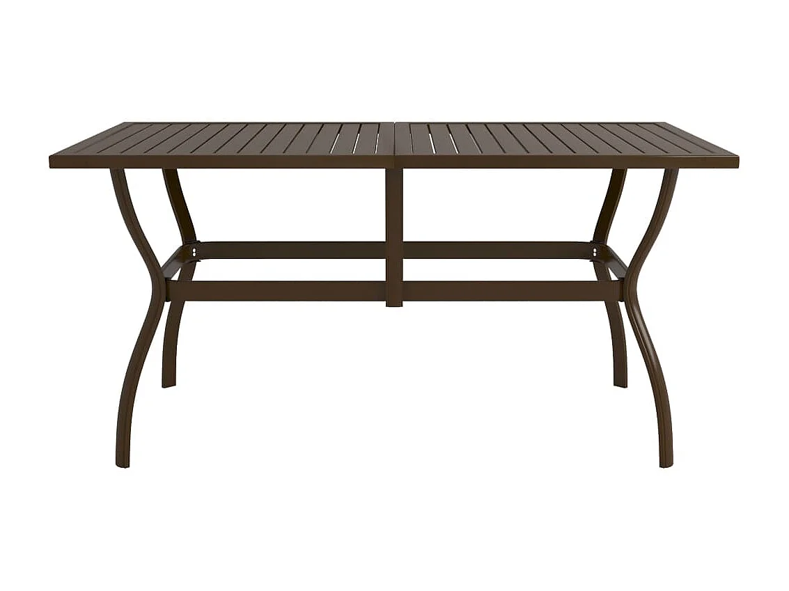 Table de jardin Marron 140x80x72 cm Acier GHR46604
