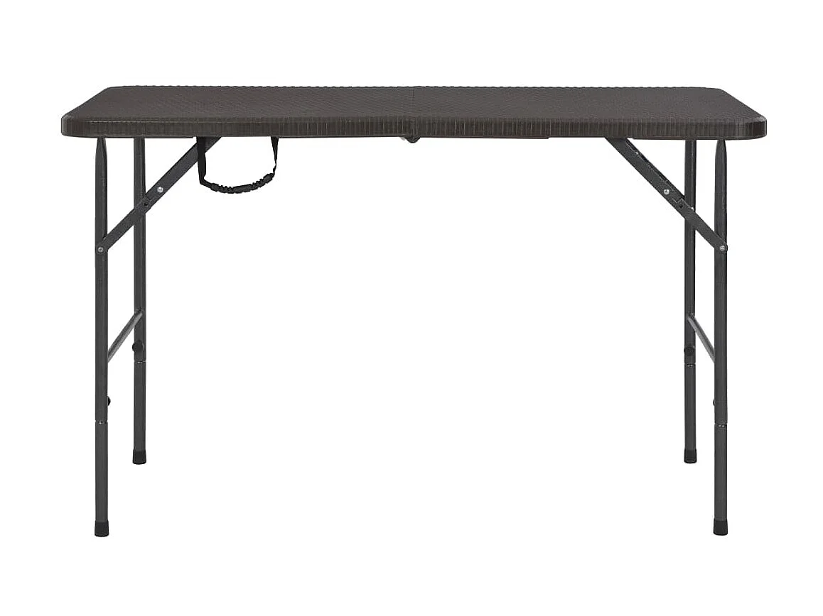 Table de jardin pliante Marron 120x60x74cm PEHD Aspect de rotin GHR56993