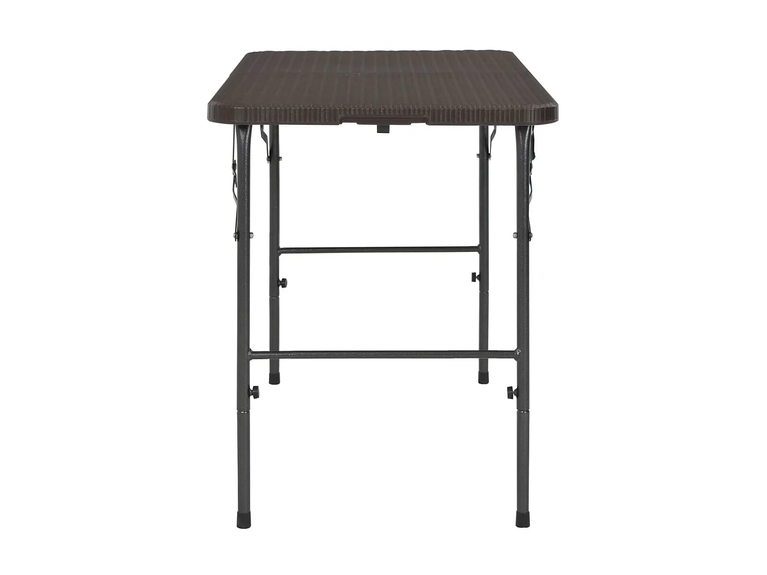 Table de jardin pliante Marron 120x60x74cm PEHD Aspect de rotin GHR56993